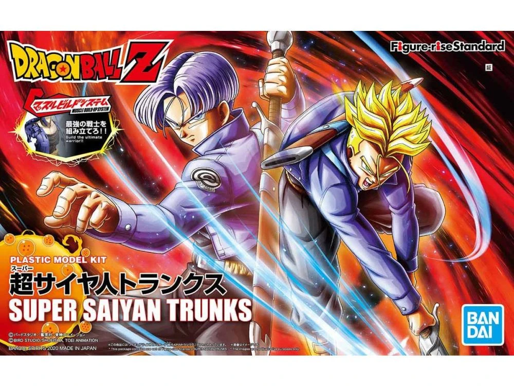 Bandai Dragon Ball Z Figure-rise Standard Super Saiyan Trunks (New Packaging) Model Kit 4 Bandai Dragon Ball Z Figure-rise Standard Super Saiyan Trunks (New Packaging) Model Kit - Image 2